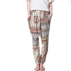 Zara Harem Pants boho print